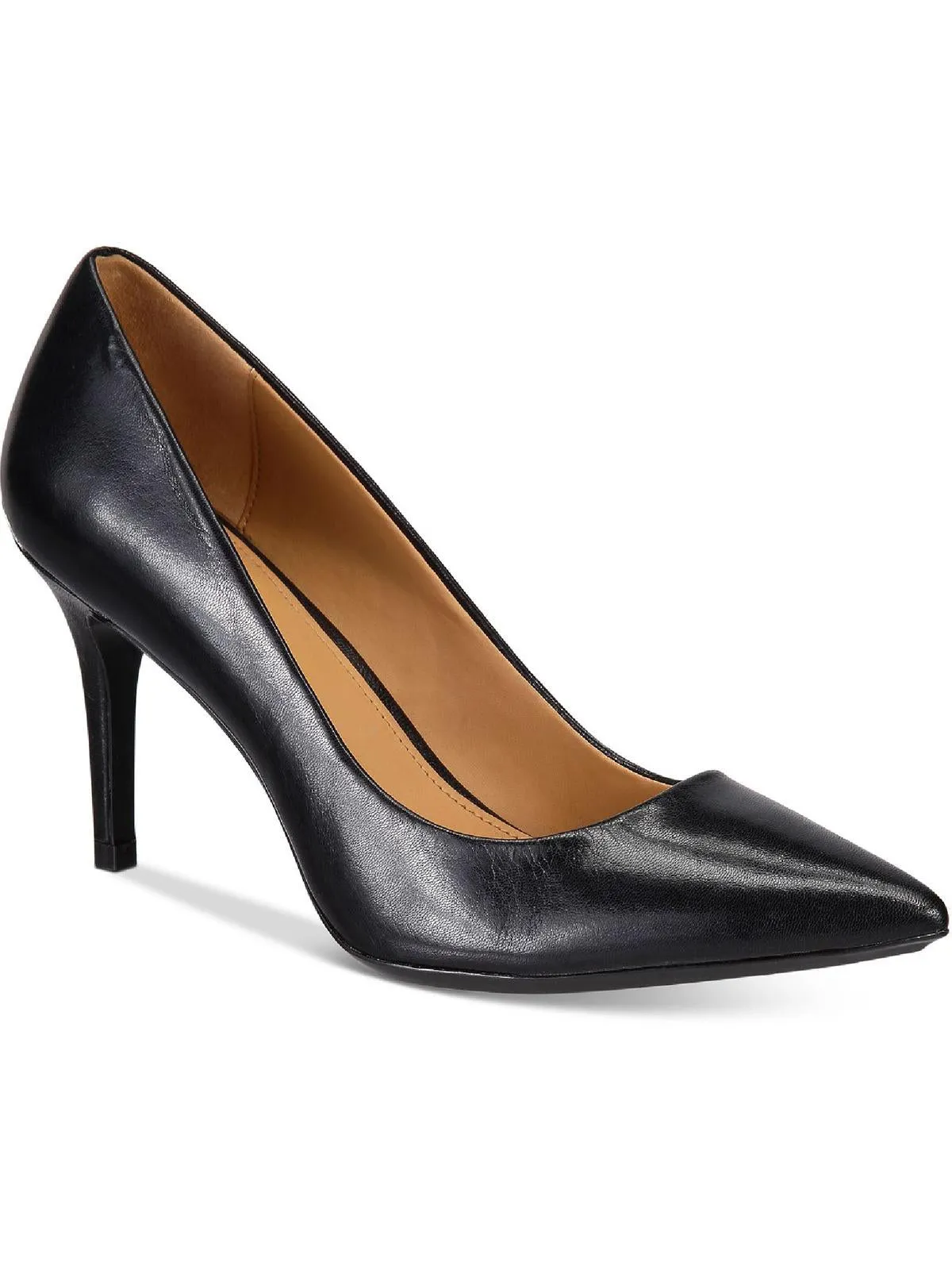 Gayle Womens Leather Pointed Toe Heels