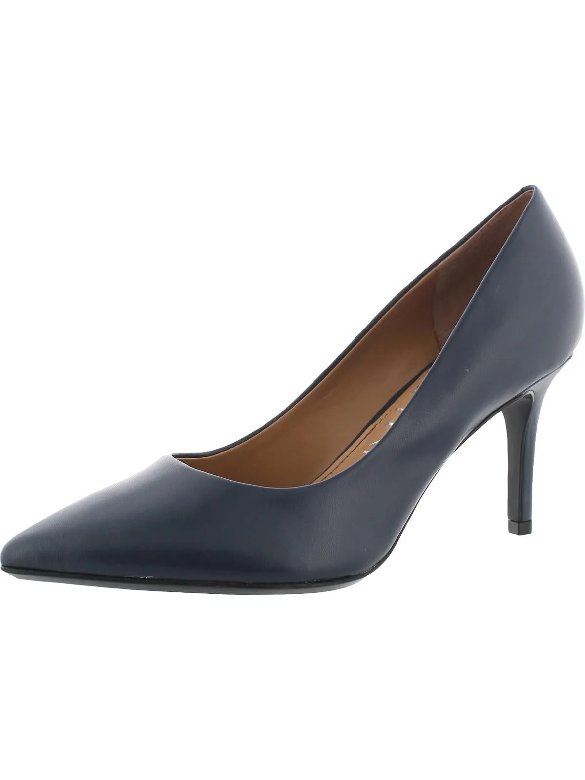 Gayle Womens Leather Pointed Toe Heels