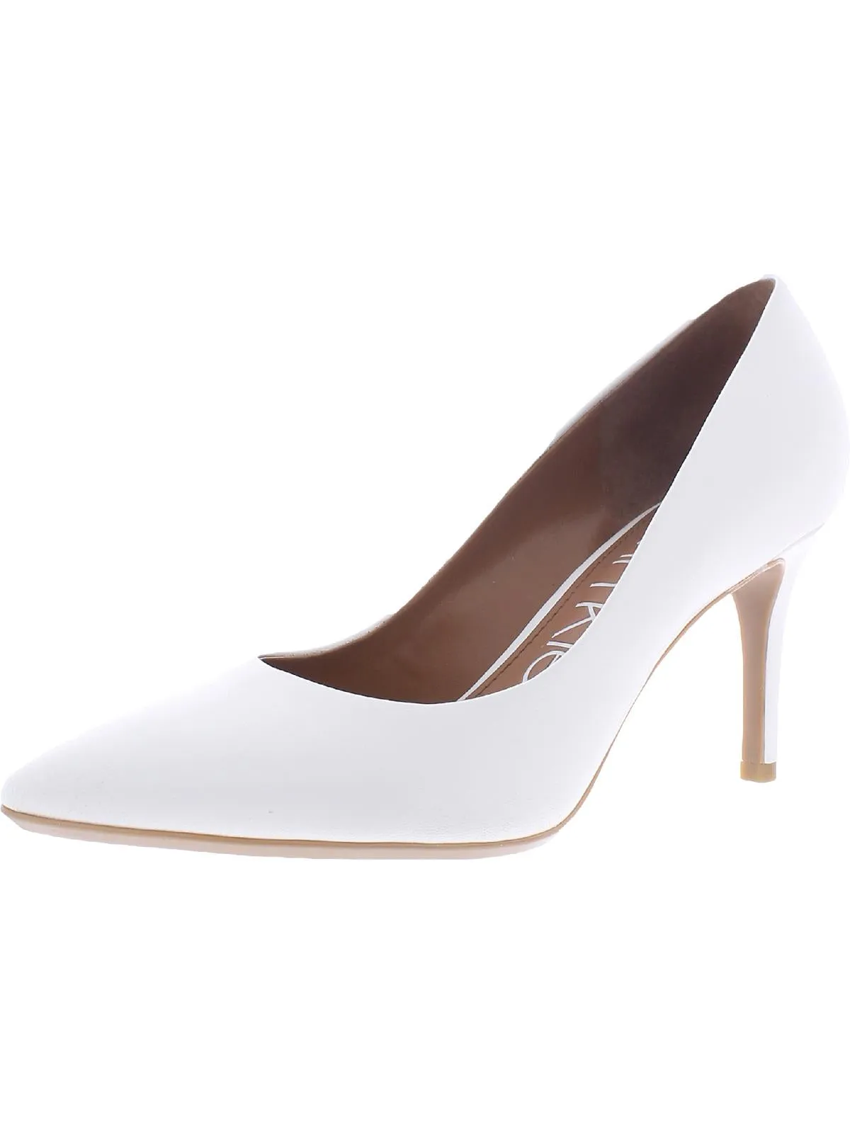 Gayle Womens Leather Pointed Toe Heels