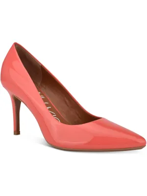 Gayle Womens Leather Pointed Toe Heels