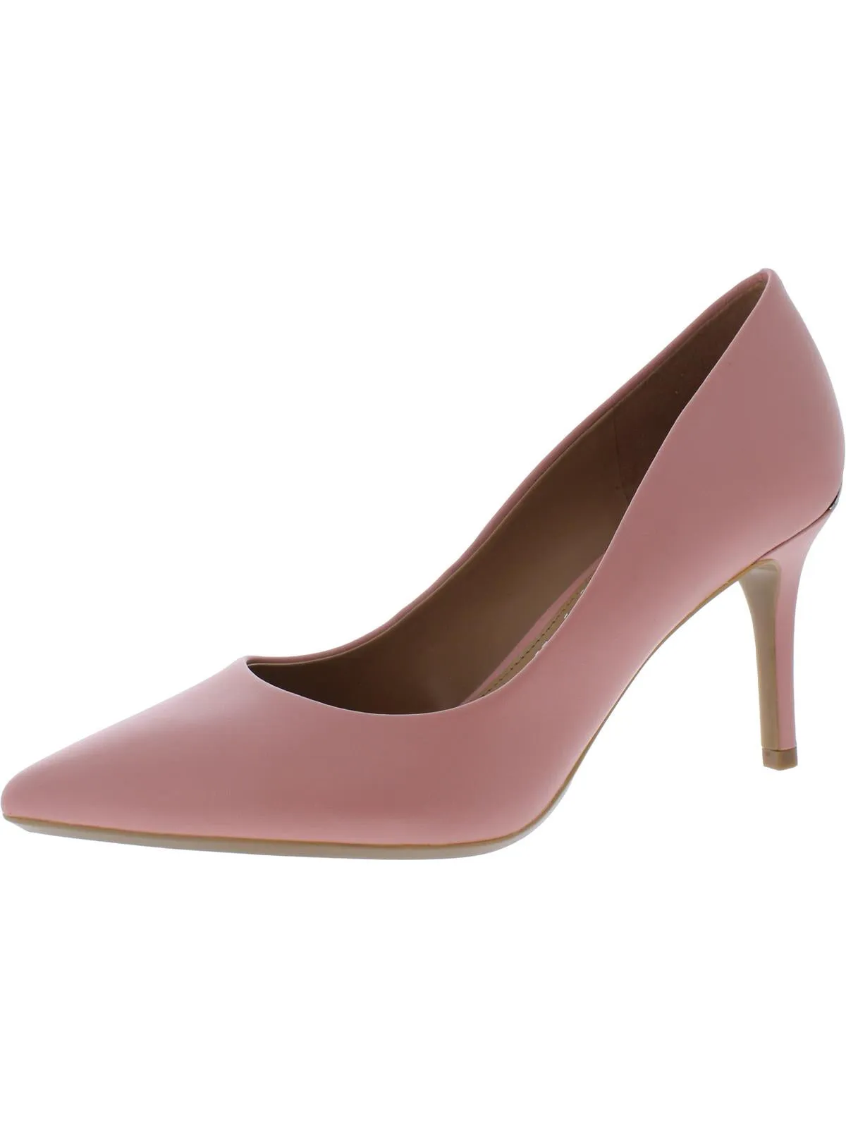 Gayle Womens Leather Pointed Toe Heels