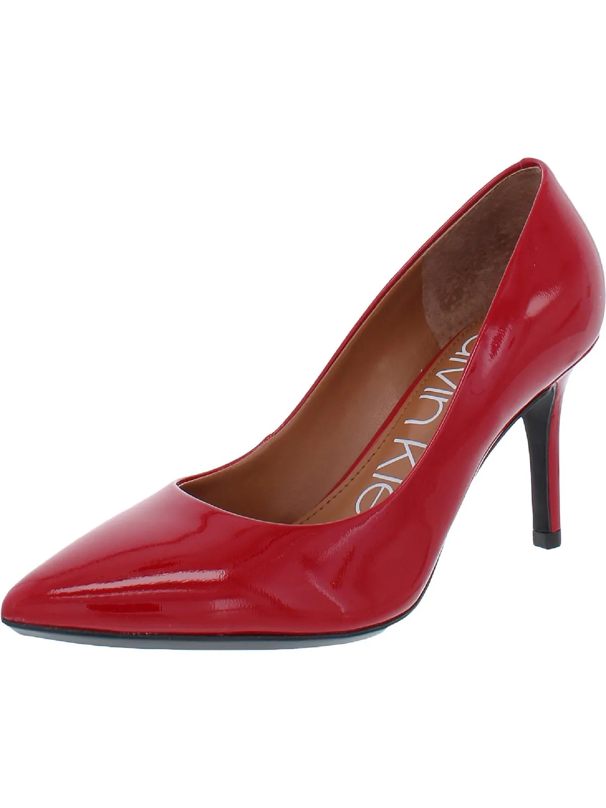 Gayle Womens Leather Pointed Toe Heels