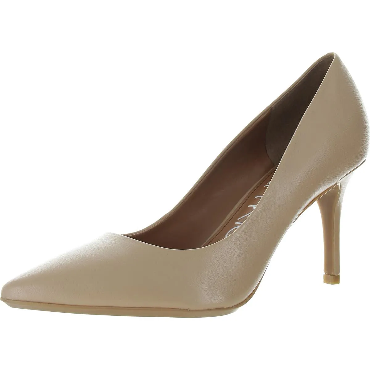 Gayle Womens Leather Pointed Toe Heels