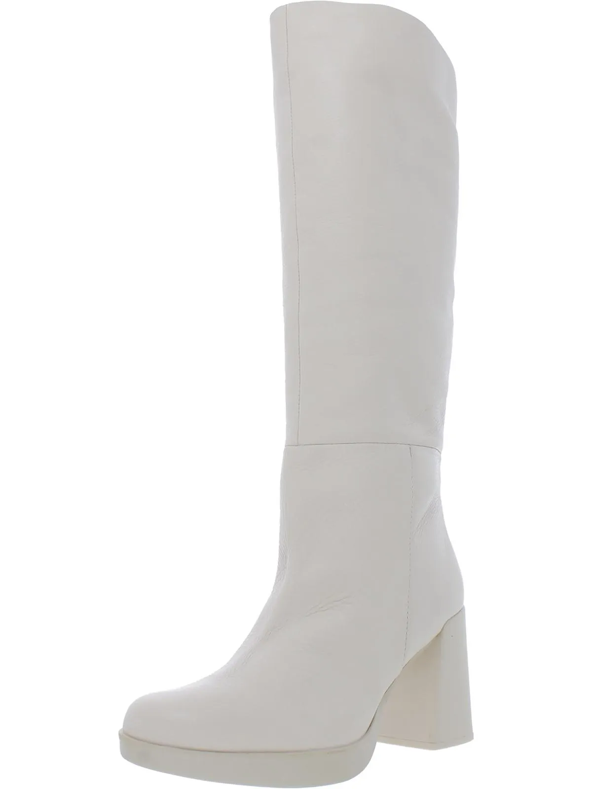 Genn-Align Womens Leather Round Toe Knee-High Boots
