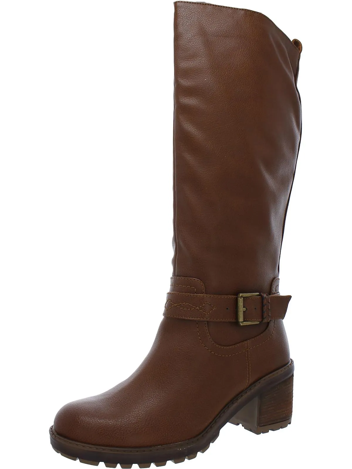 Georgia  Womens Faux Leather Riding Knee-High Boots