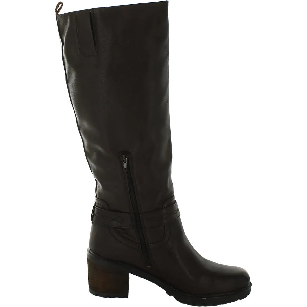 Georgia  Womens Faux Leather Riding Knee-High Boots