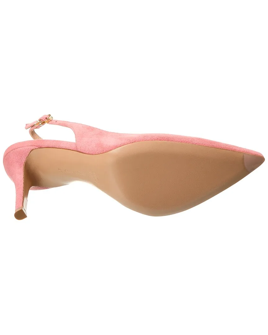 Gianvito Rossi Ribbon Sling 85 Suede Pump