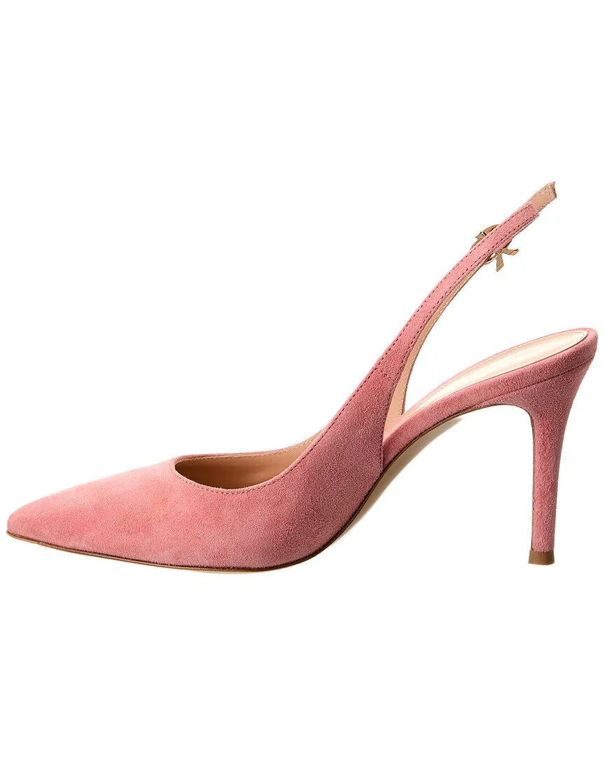Gianvito Rossi Ribbon Sling 85 Suede Pump