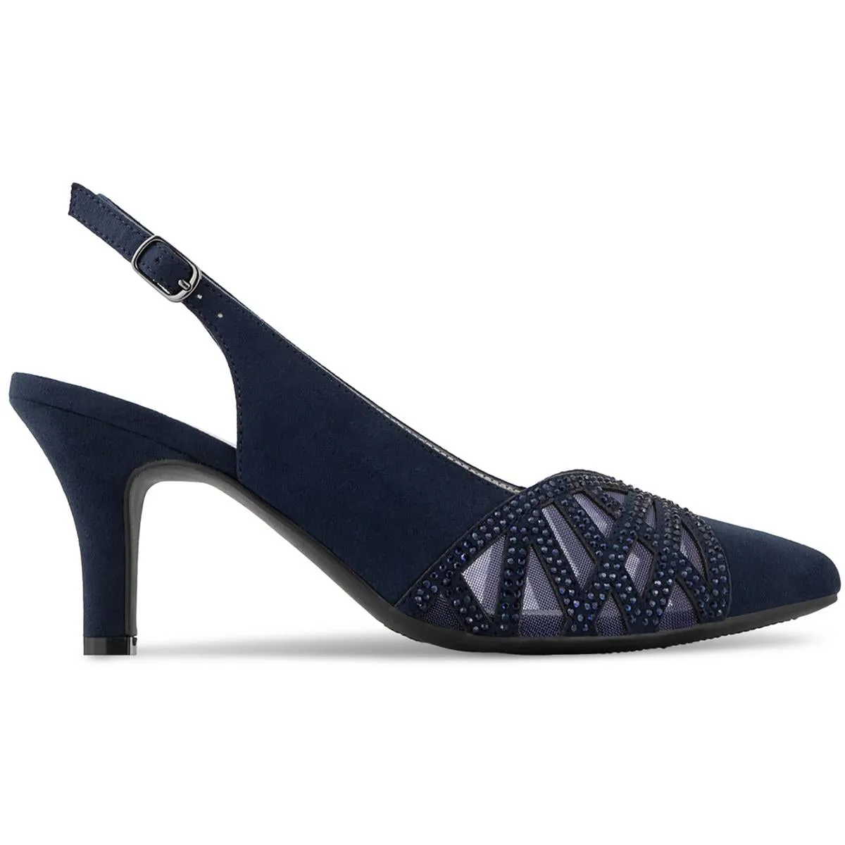 Gillis  Womens Buckle Slip On Pumps