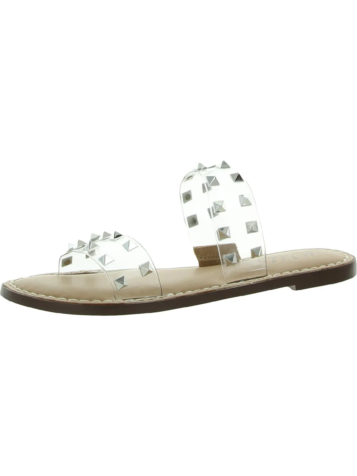 Ginnie Womens Studded Slip On Flat Sandals
