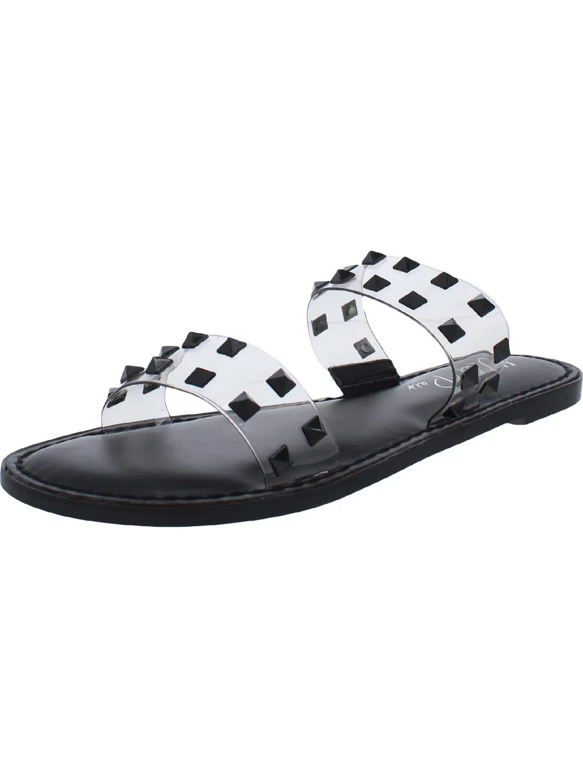 Ginnie Womens Studded Slip On Flat Sandals