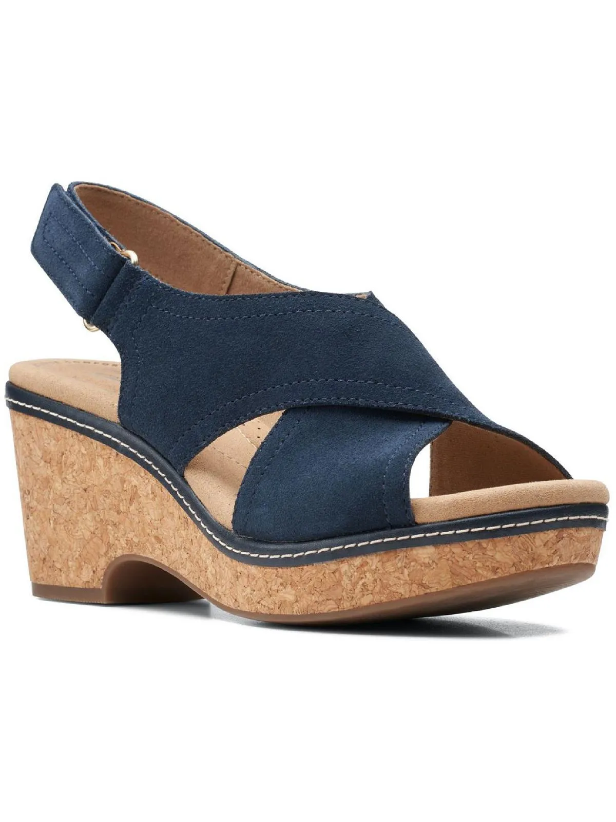 Giselle Cove Womens Suede Slingback Platform Sandals