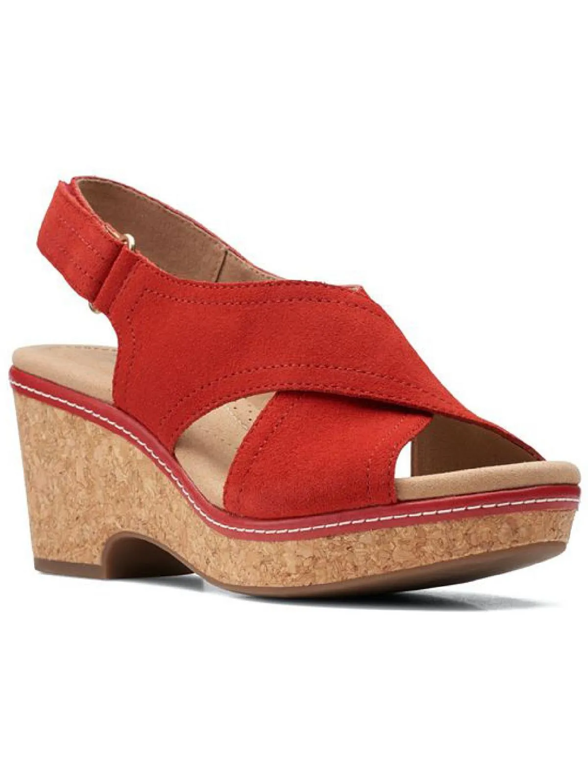 Giselle Cove Womens Suede Slingback Platform Sandals