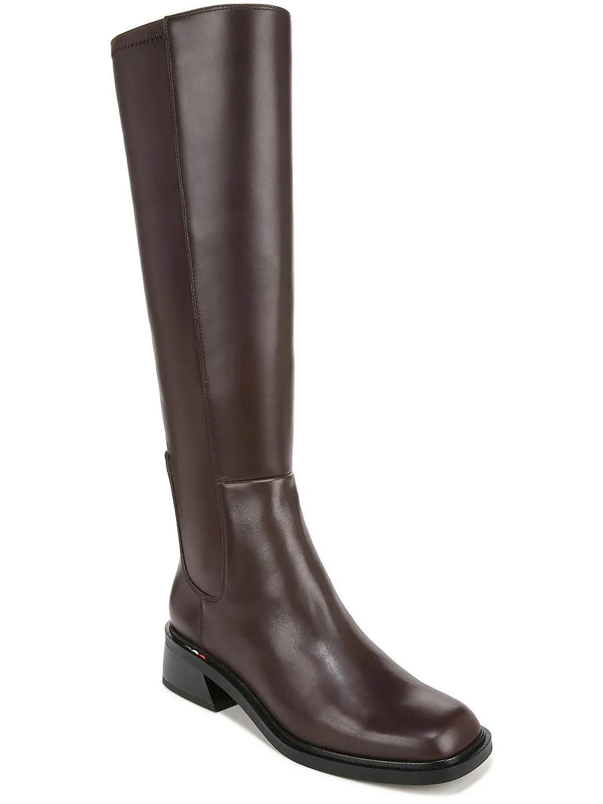 Giselle Womens Leather Square Toe Knee-High Boots