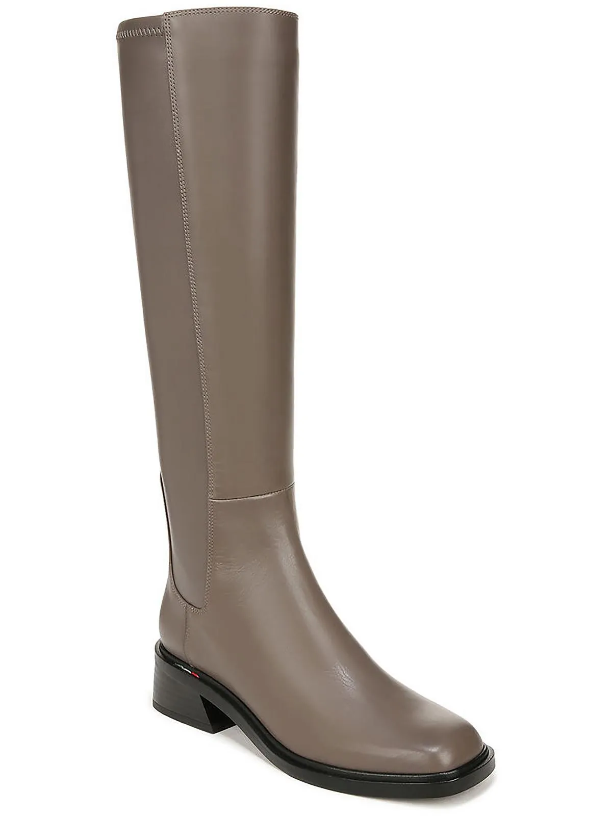Giselle Womens Leather Square Toe Knee-High Boots