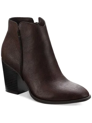 Graceyy  Womens Faux Leather Embossed Booties