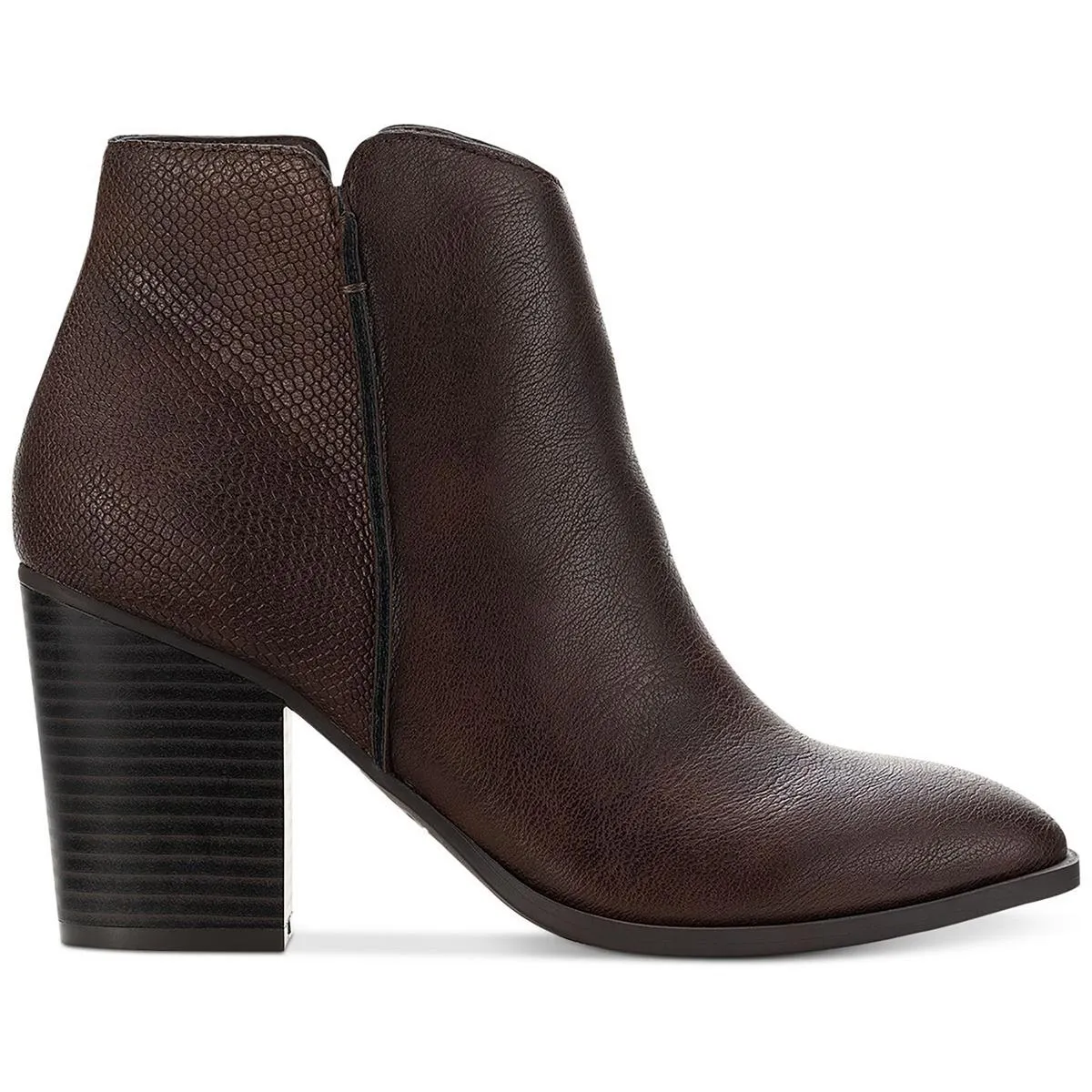 Graceyy  Womens Faux Leather Embossed Booties