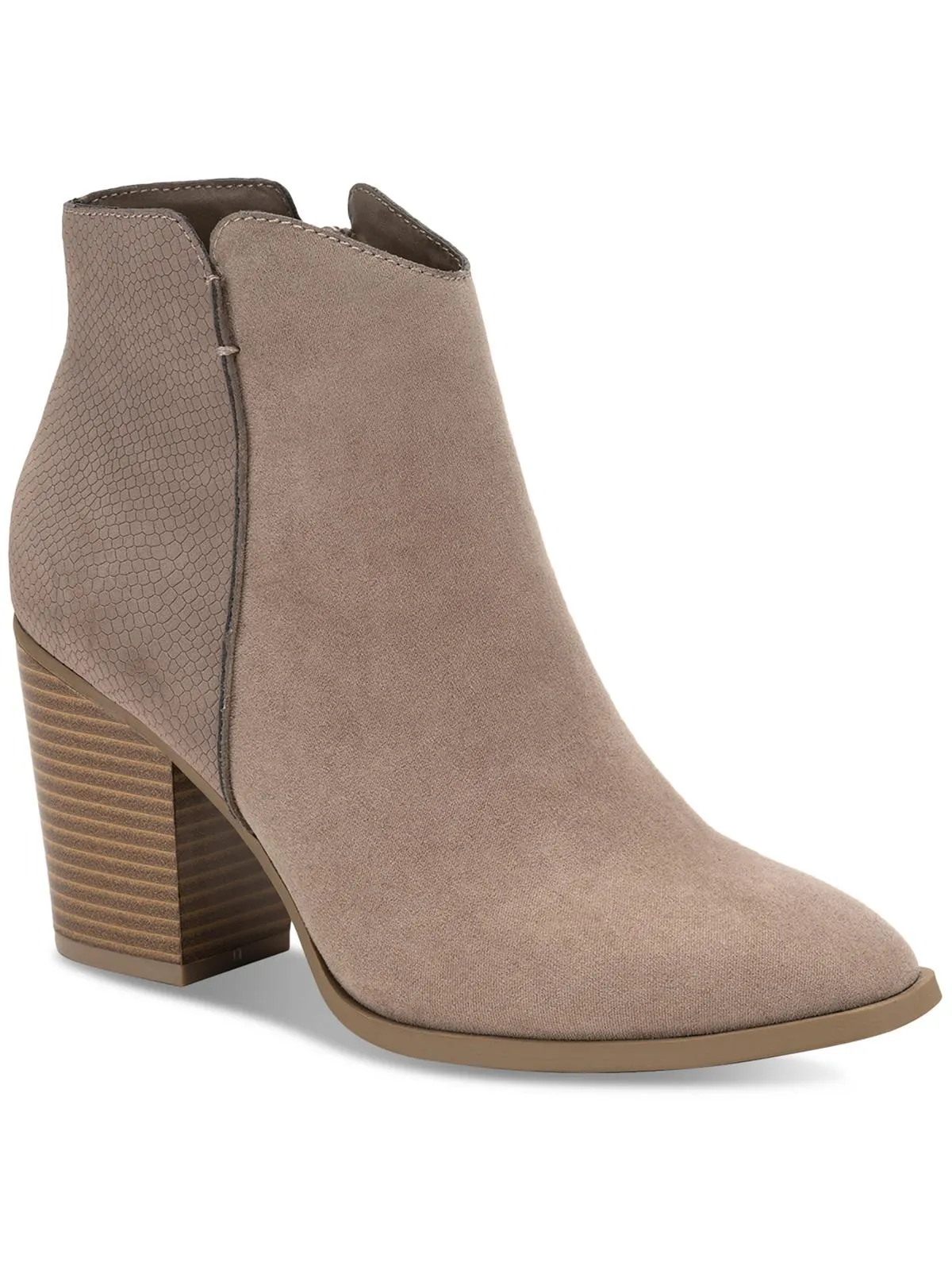 Graceyy  Womens Faux Leather Embossed Booties