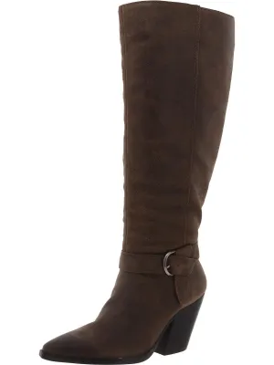 Grathlyn 2 Womens Suede Wide Calf Knee-High Boots