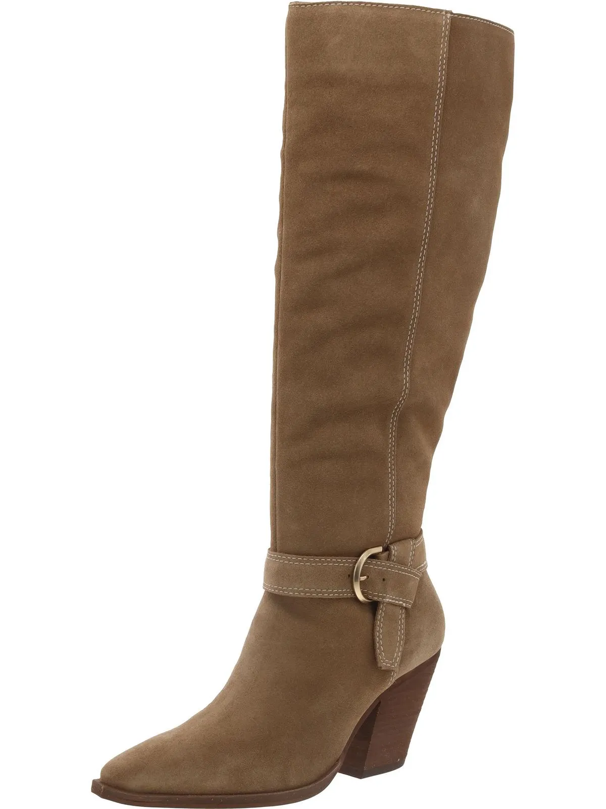 Grathlyn 2 Womens Suede Wide Calf Knee-High Boots