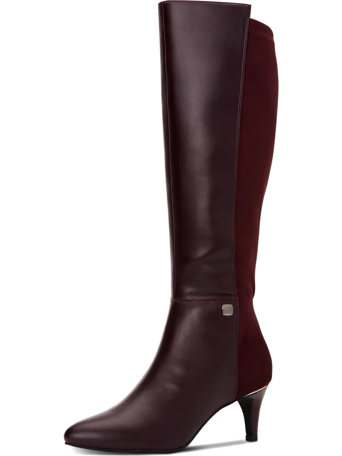 Hakuu Womens Zipper Pointed Toe Knee-High Boots