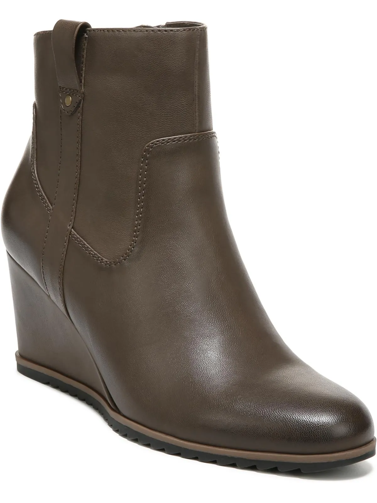 Haley West Womens Faux Leather Ankle Booties