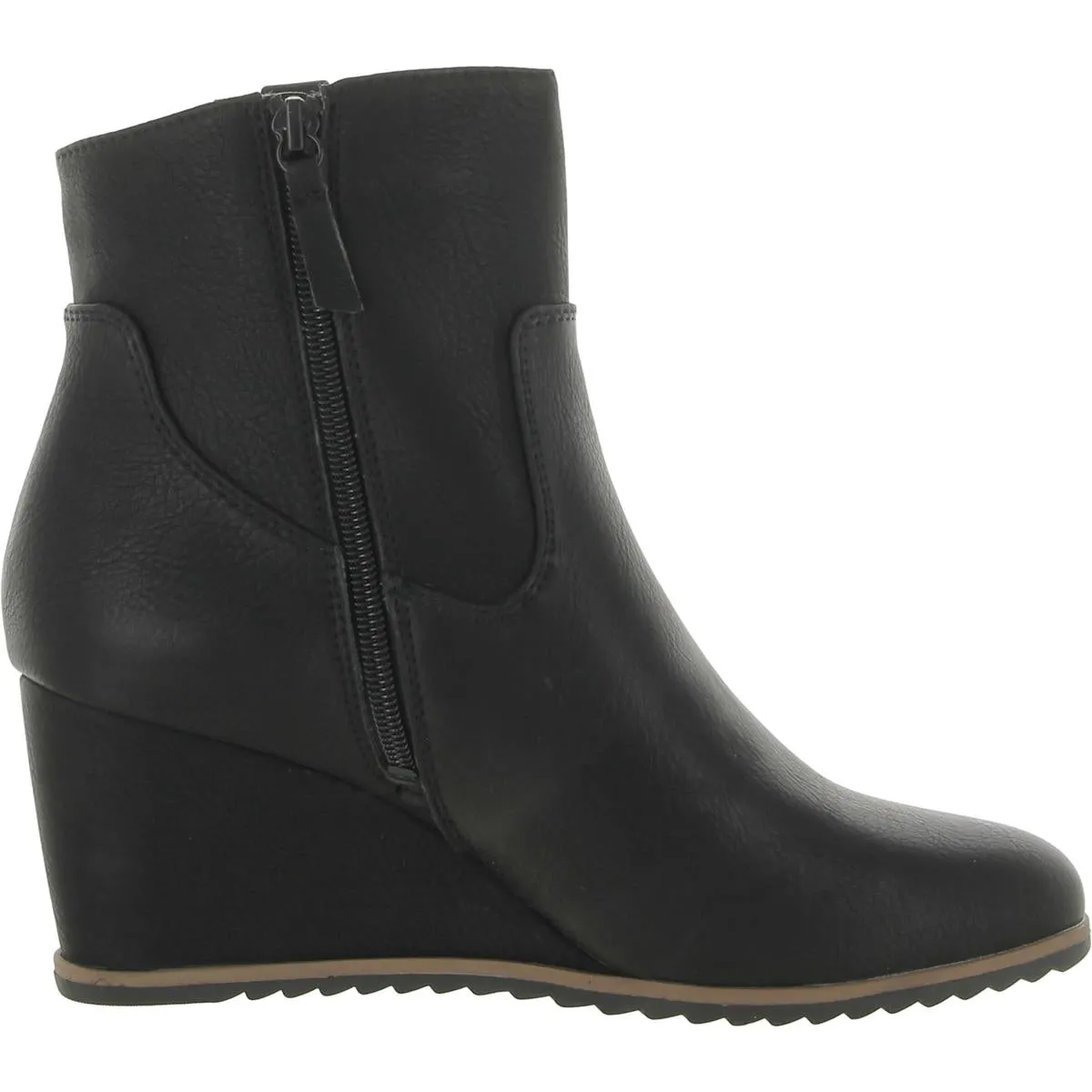 Haley West Womens Faux Leather Ankle Booties