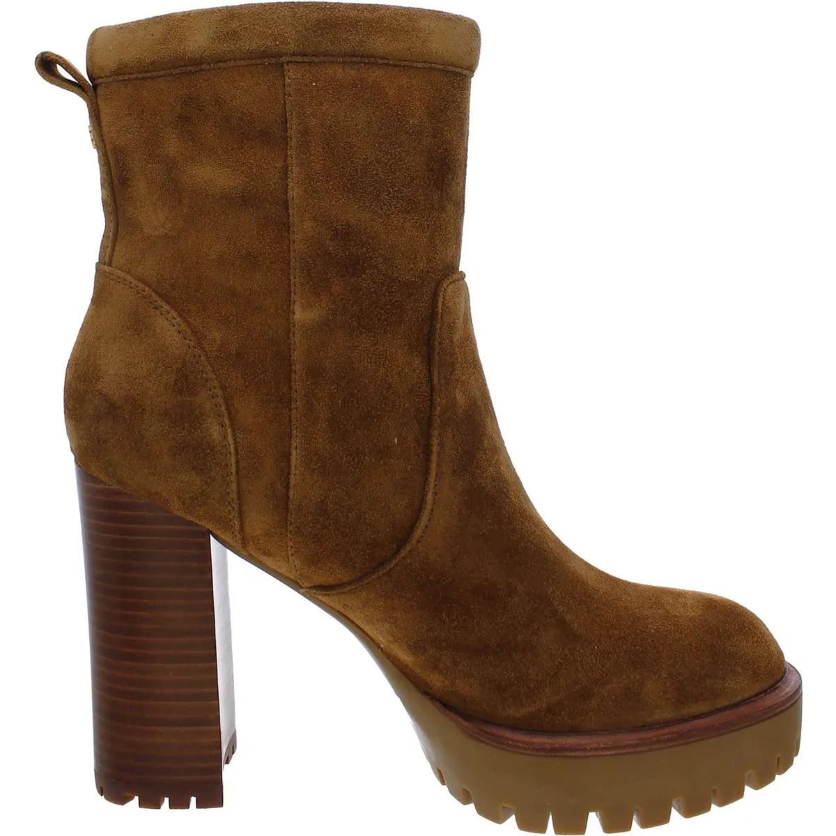Hannigan Womens Suede Lug Sole Ankle Boots