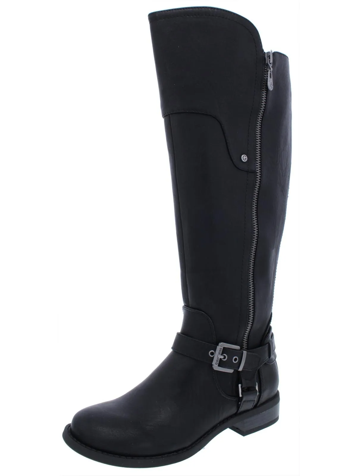 Harson Womens Wide Calf Faux Leather Knee-High Boots