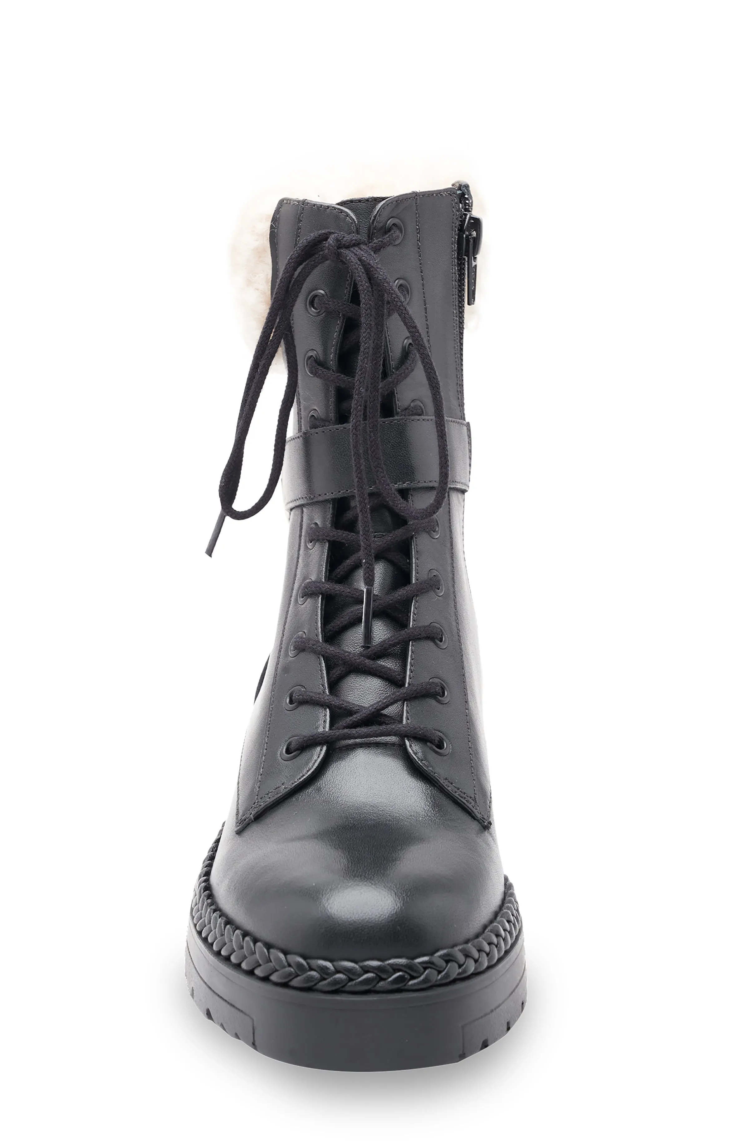 Helina Combat Bootie with Faux Shearling