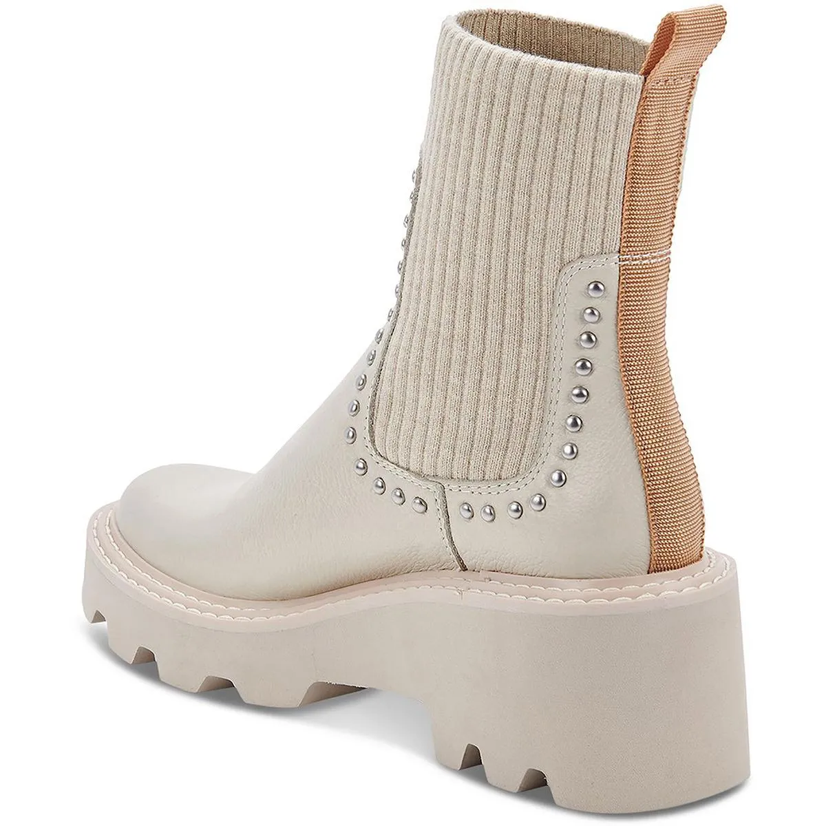 Hoven Womens Leather Studded Chelsea Boots