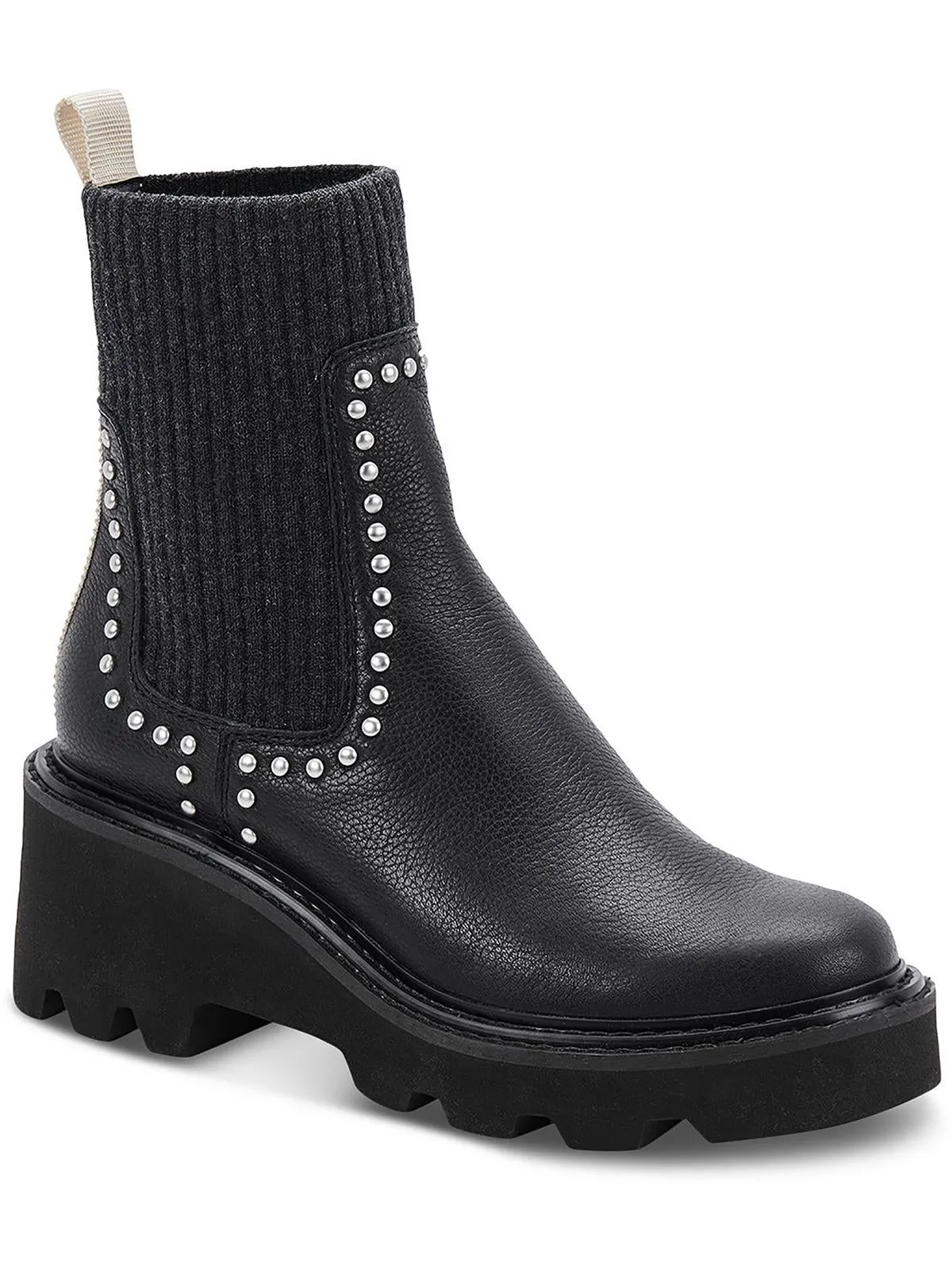 Hoven Womens Leather Studded Chelsea Boots