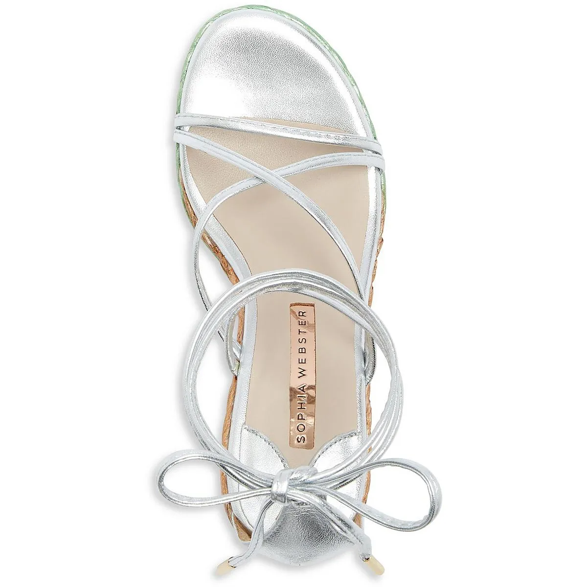 INES Womens Leather Open Toe Wedge Heels