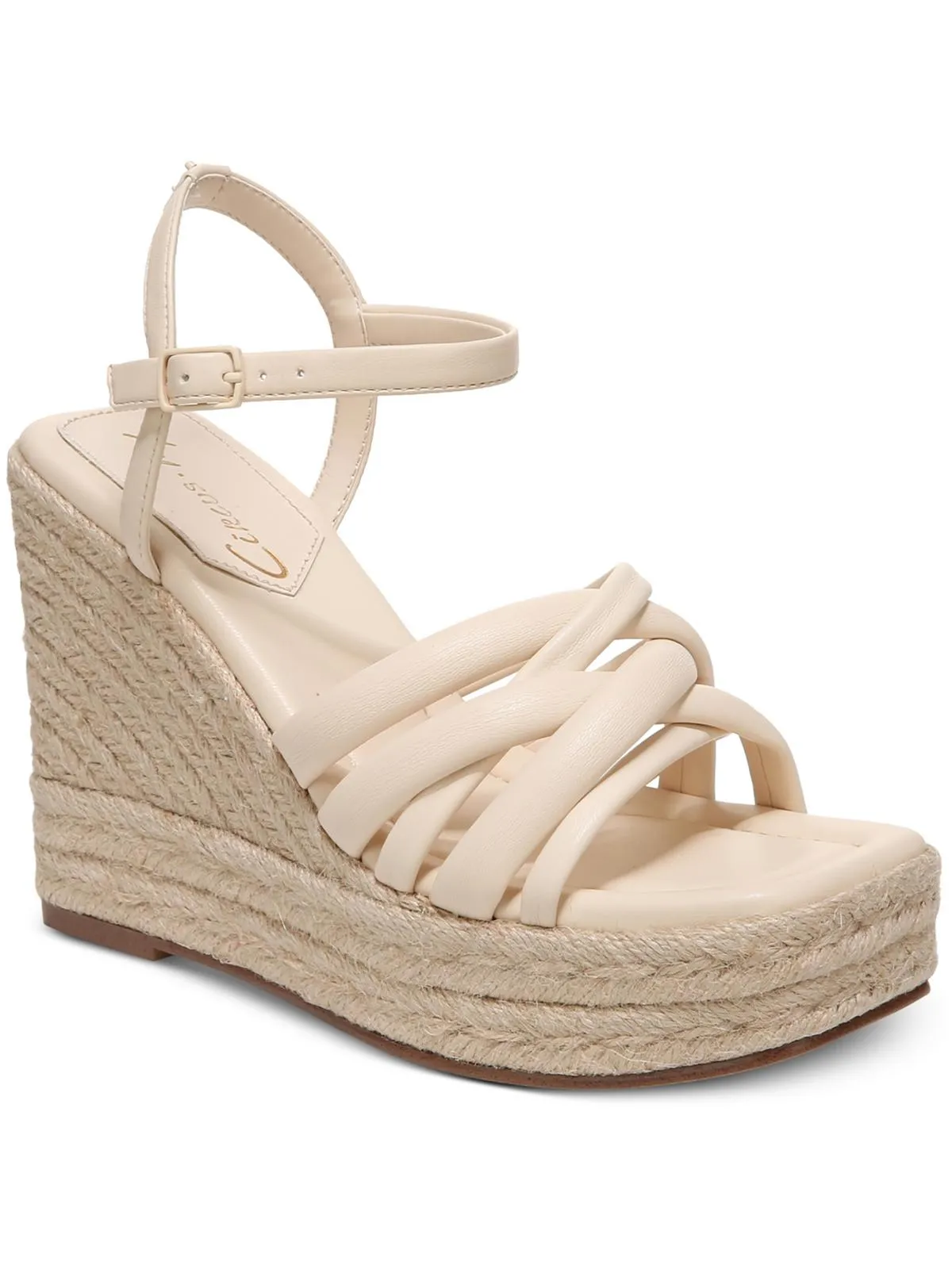 IRENE Womens Woven strap Wedge Wedge Sandals