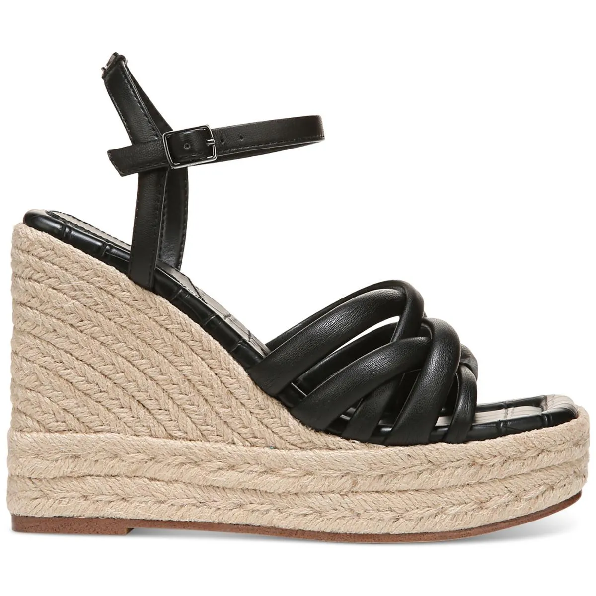 IRENE Womens Woven strap Wedge Wedge Sandals