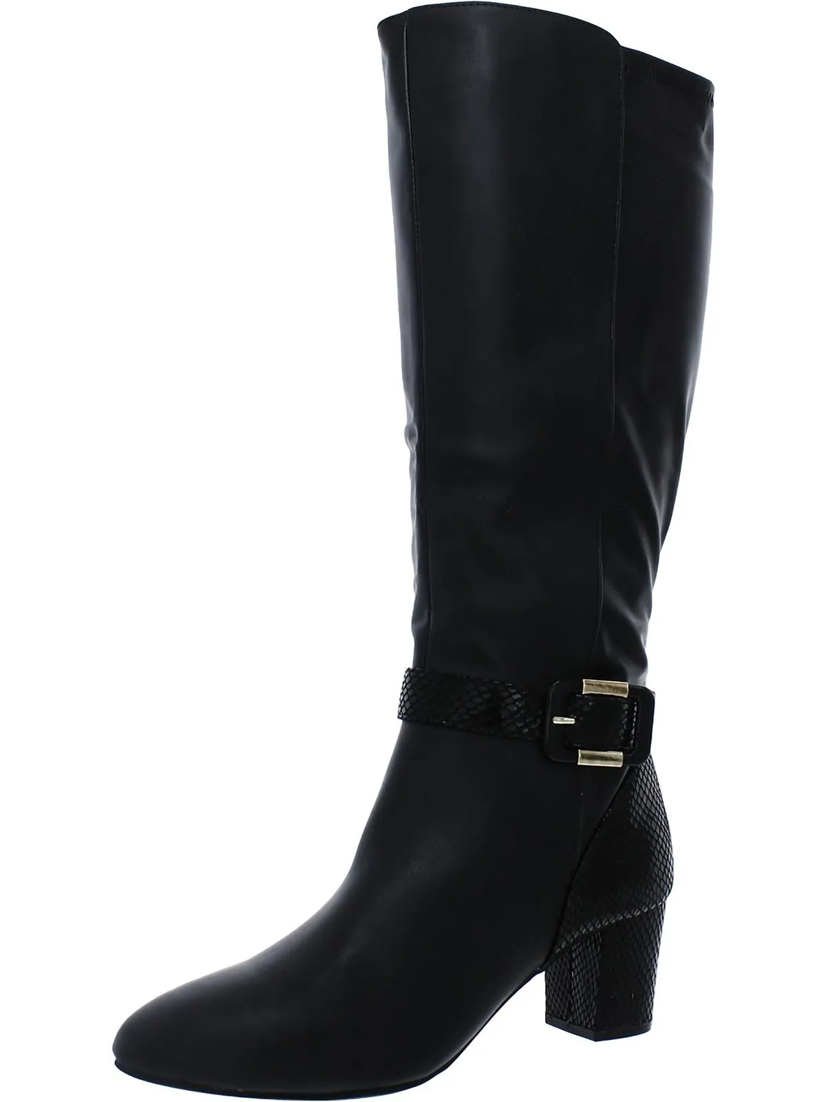 Isabell  Womens Pull On Wide Calf Knee-High Boots