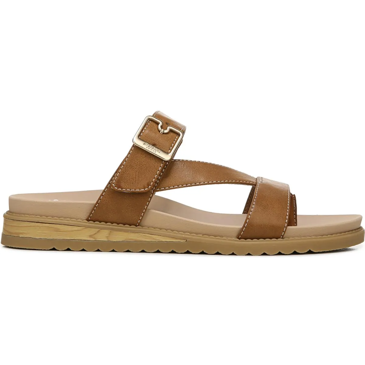 Island Dream Womens Metallic Thong Slide Sandals