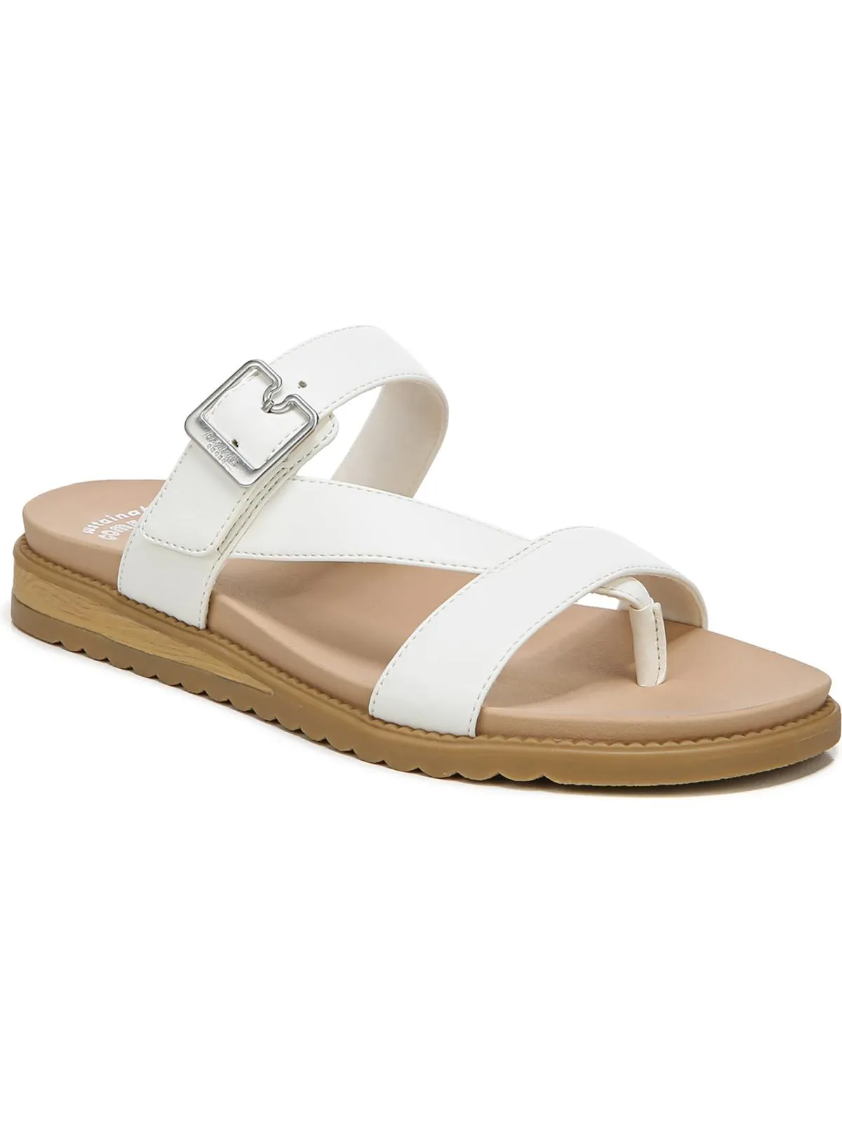 Island Dream Womens Metallic Thong Slide Sandals