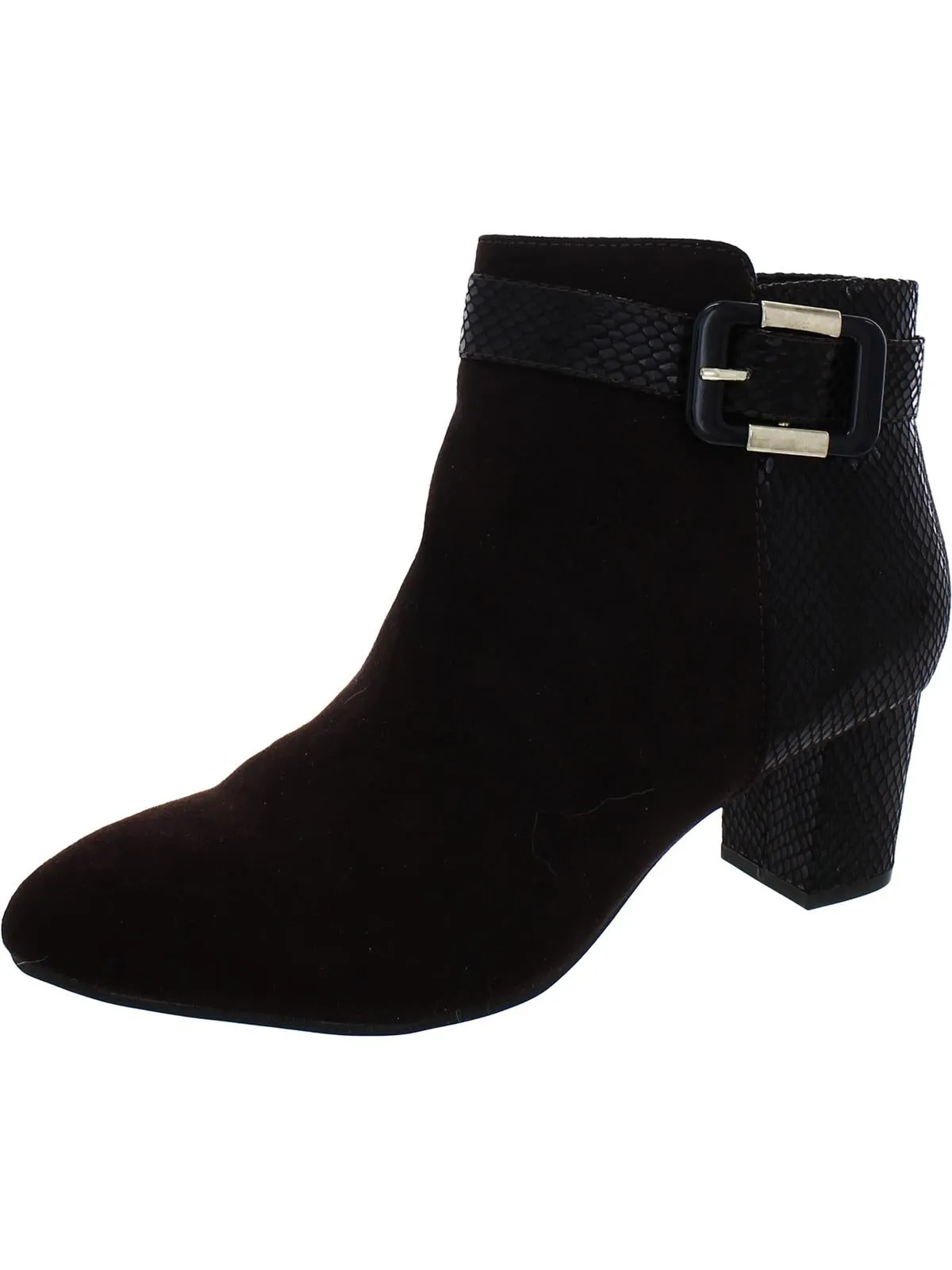 Ivvy Womens Zipper Almond Toe Ankle Boots