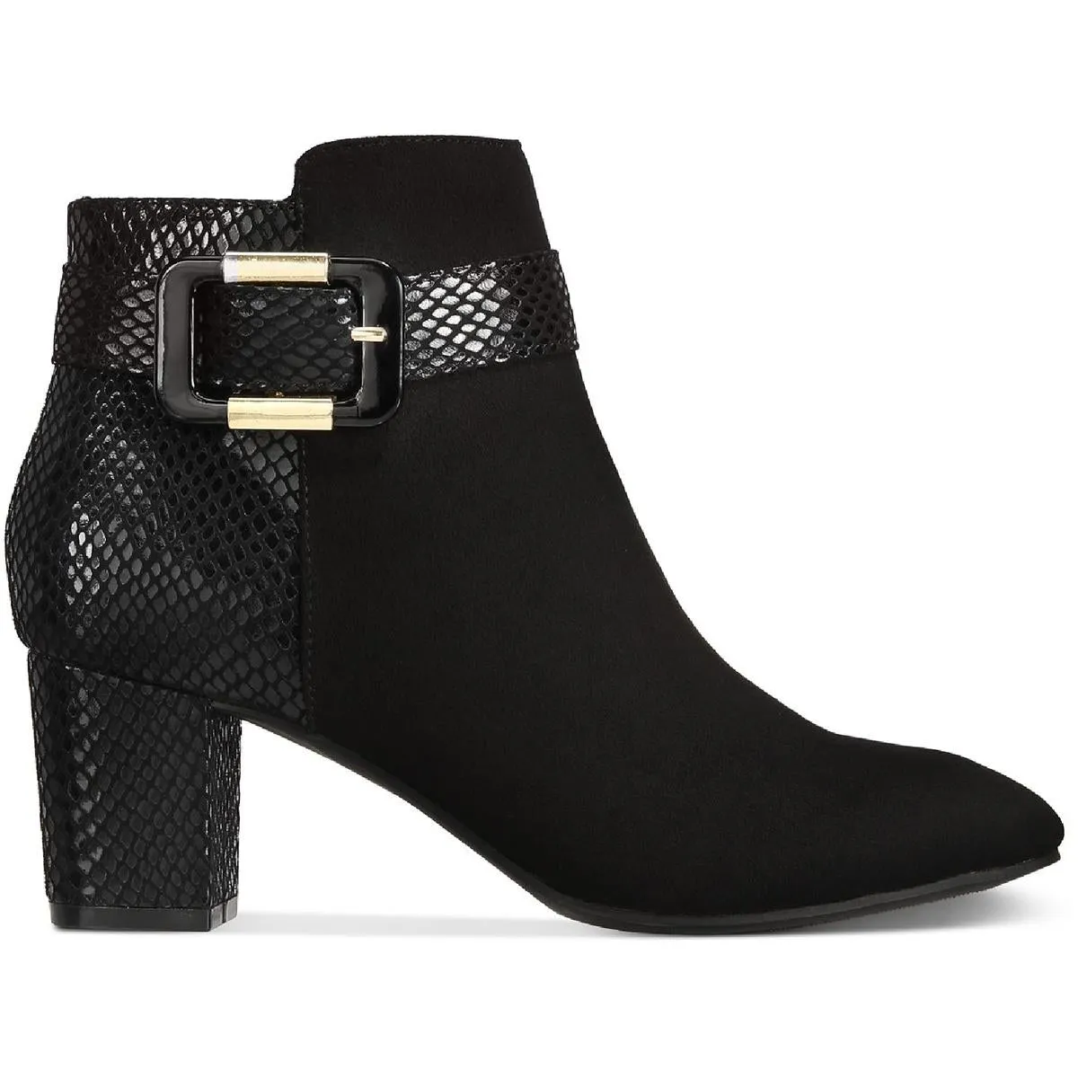 Ivvy Womens Zipper Almond Toe Ankle Boots