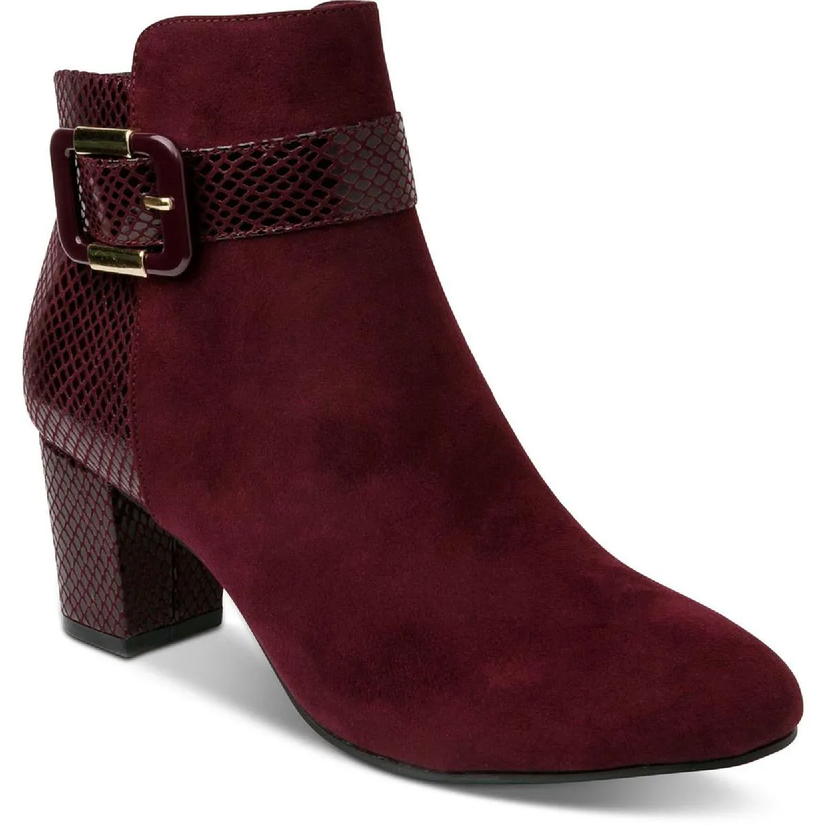 Ivvy Womens Zipper Almond Toe Ankle Boots