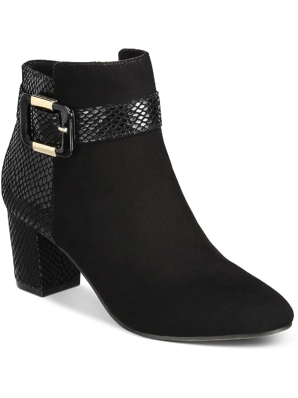 Ivvy Womens Zipper Almond Toe Ankle Boots
