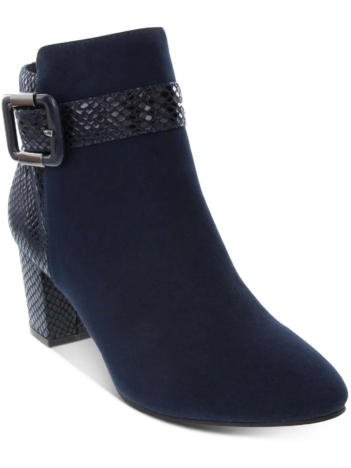 Ivvy Womens Zipper Almond Toe Ankle Boots