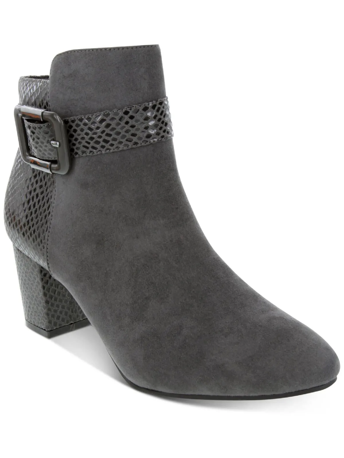 Ivvy Womens Zipper Almond Toe Ankle Boots