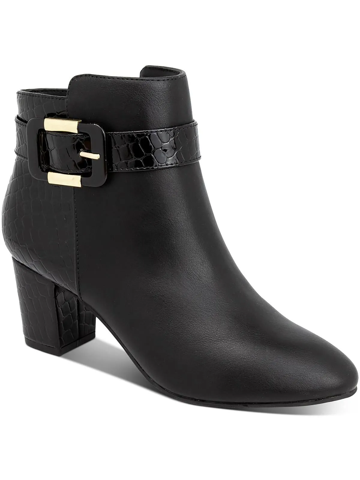 Ivvy Womens Zipper Almond Toe Ankle Boots