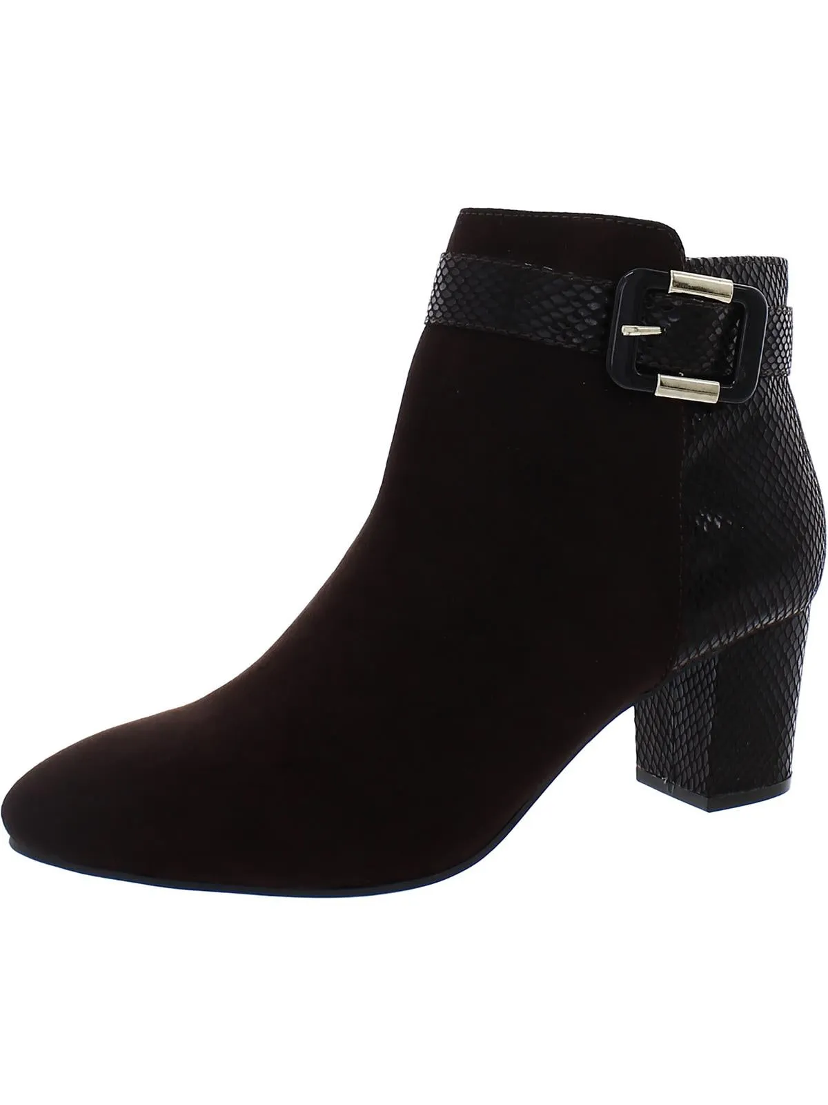 Ivvy Womens Zipper Almond Toe Ankle Boots