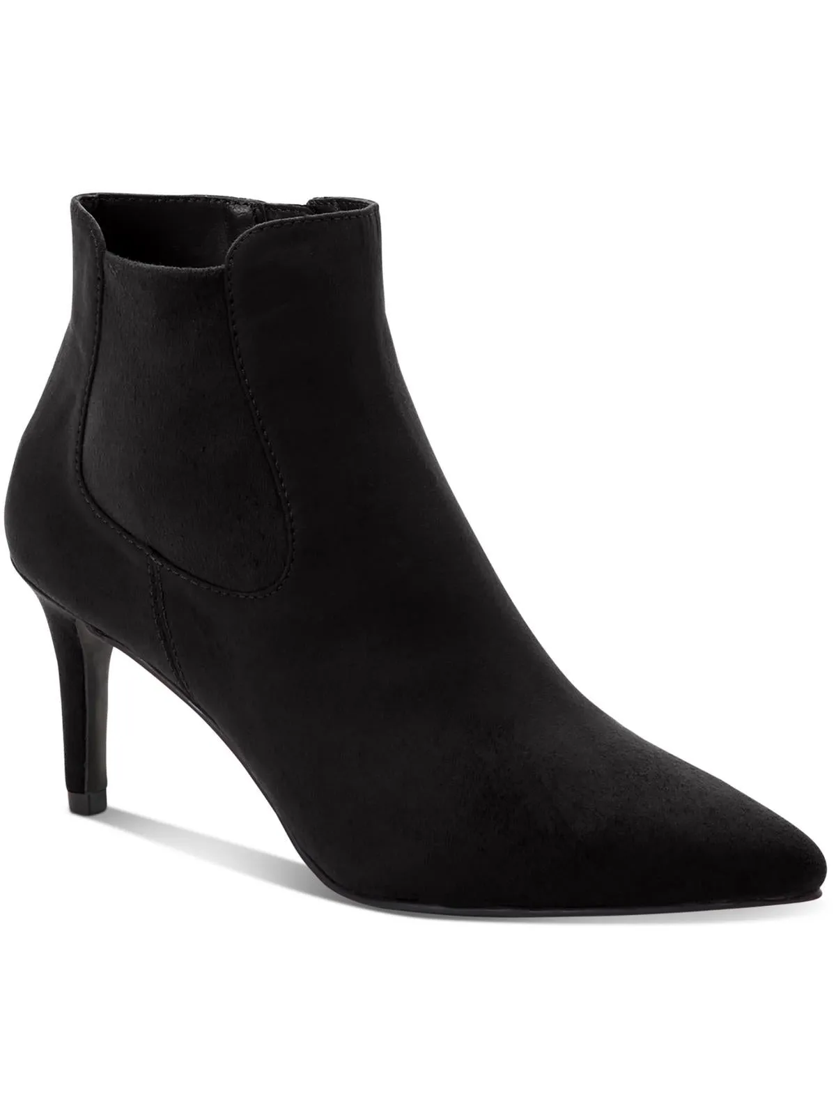 Jacklynne Womens Faux Leather Pointed Toe Booties