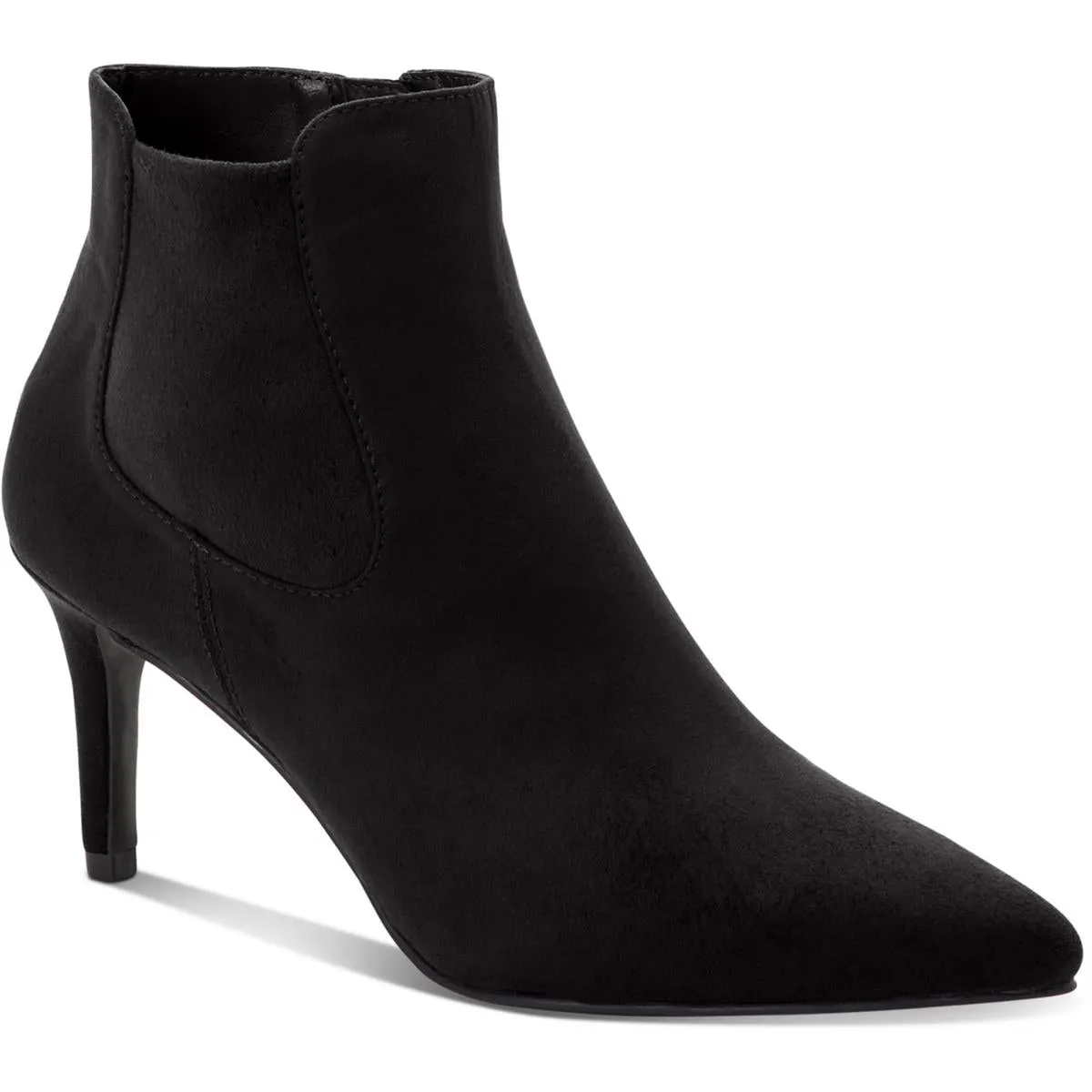 Jacklynne Womens Faux Leather Pointed Toe Booties