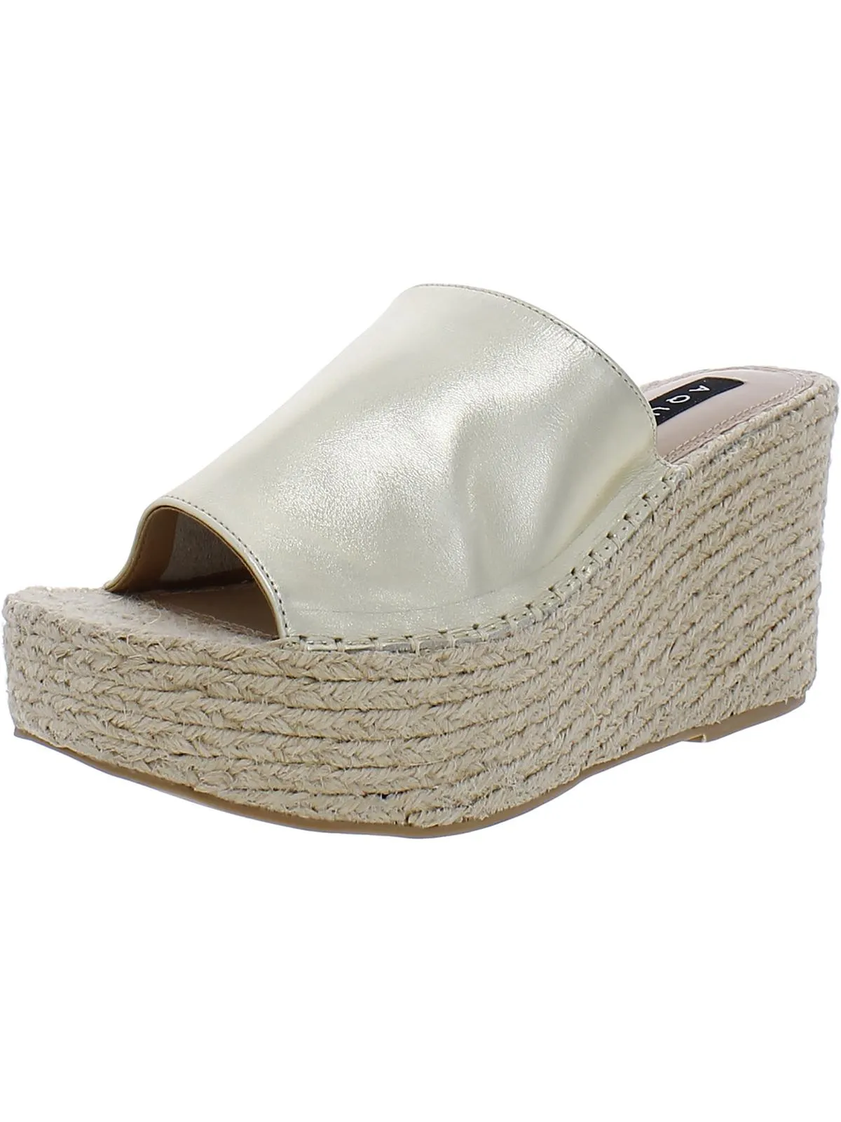 Jacy Womens Leather Slip On Espadrilles