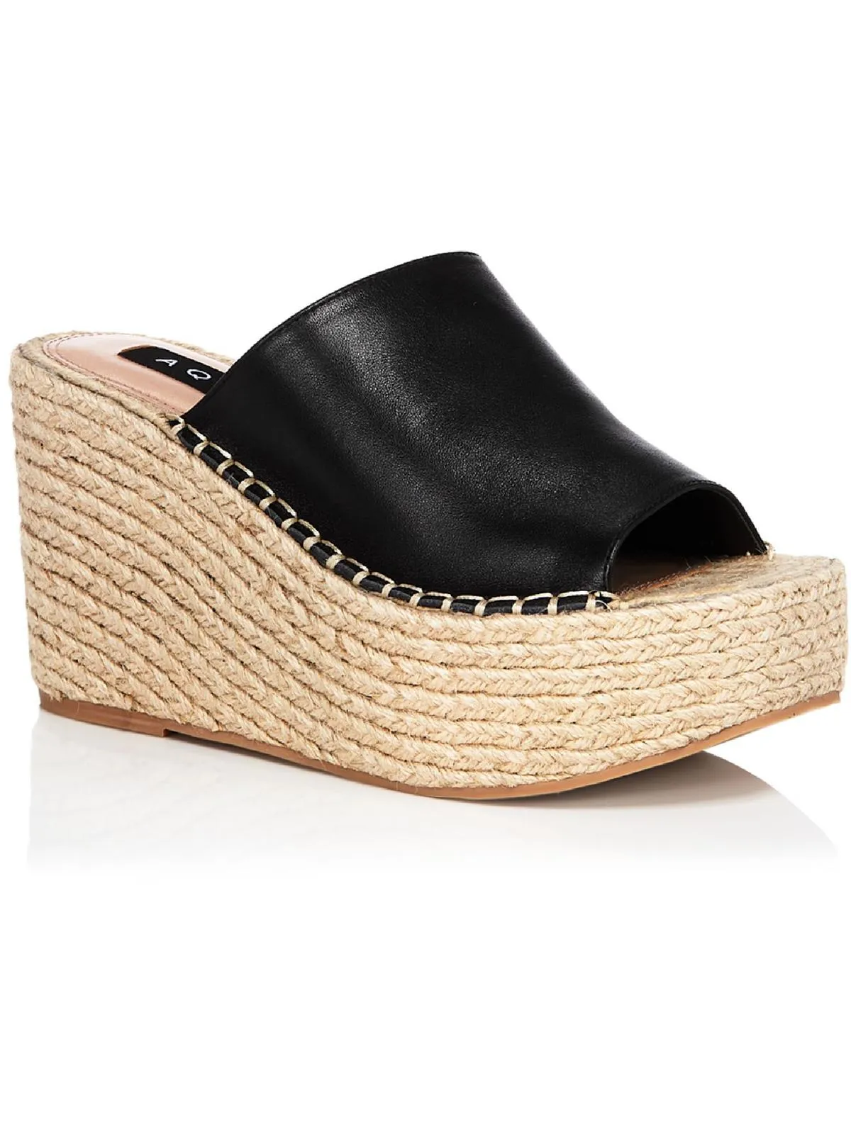 Jacy Womens Leather Slip On Espadrilles